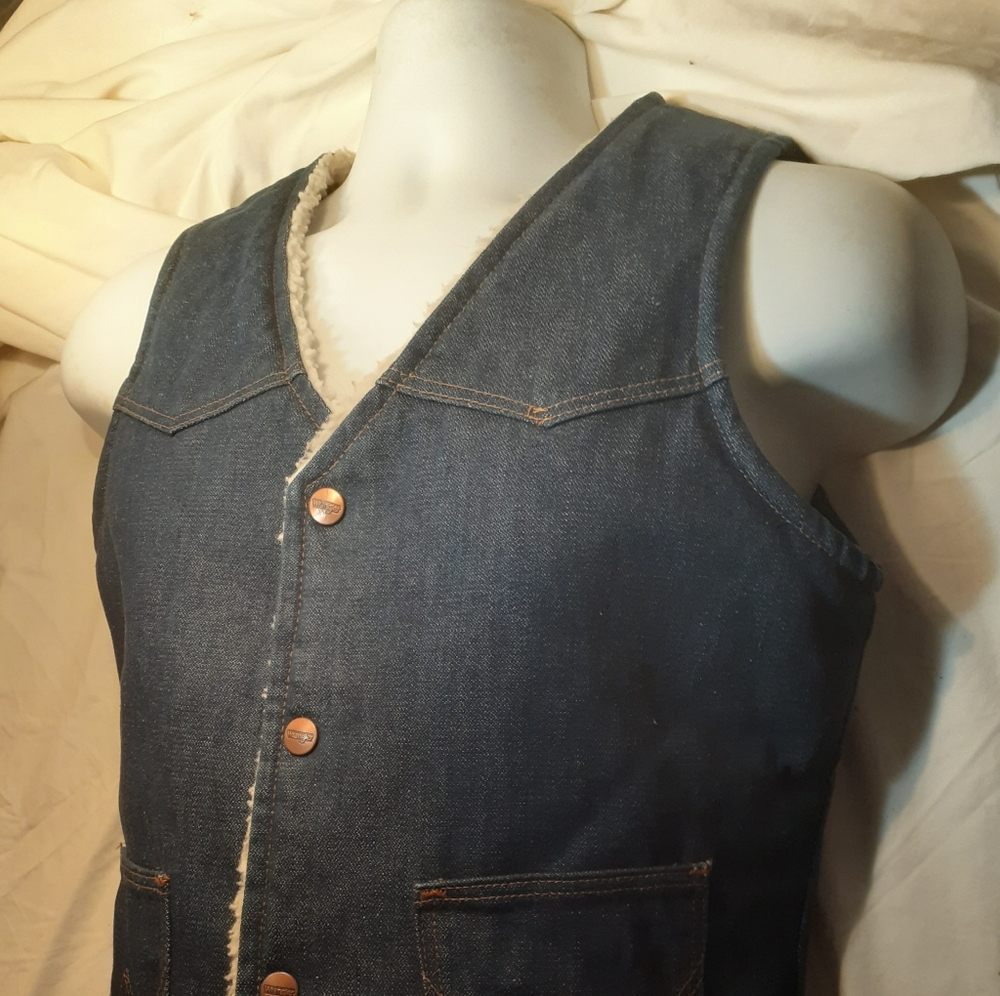 Vintage Wrangler Shearling Jean Jacket